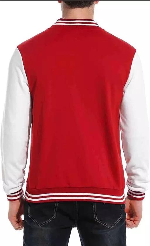 Red Mens Cotton Full Sleeves Solid Jacket