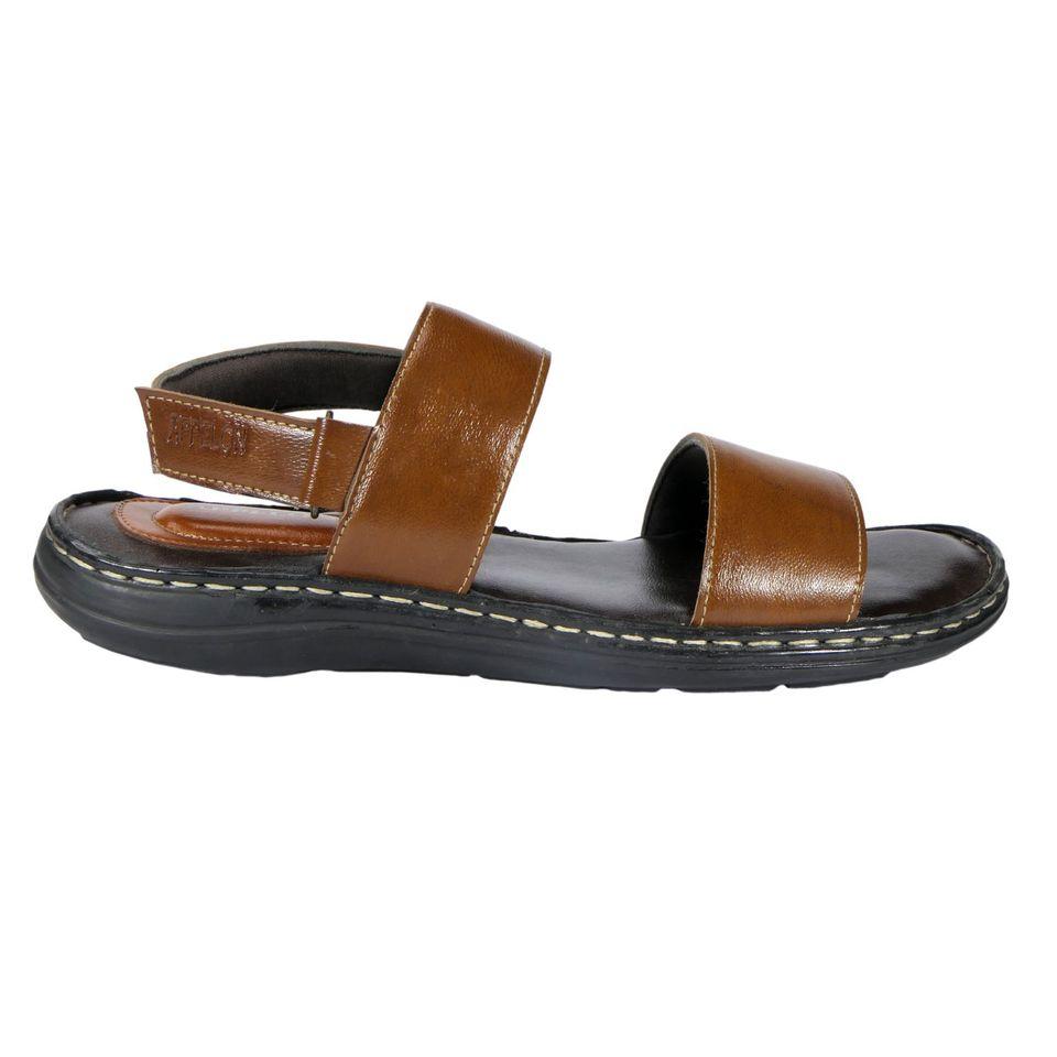 Brown Color AM PM Men's Daily wear Leather Sandals