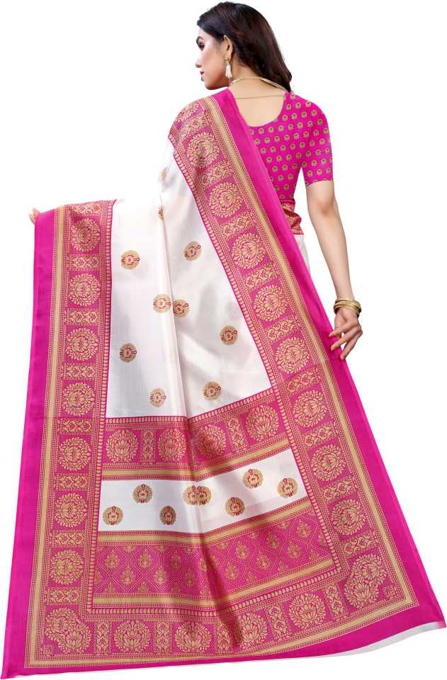 Pretty Printed Mysore Silk Saree(Buy 1 Get 1)