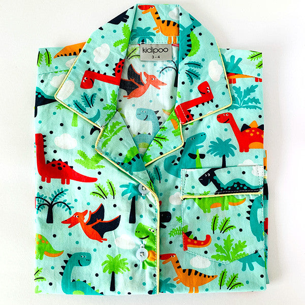Friendly Colourful Dino Night Suit